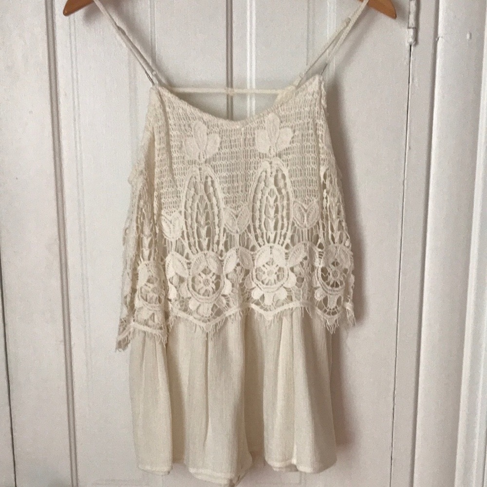 American Eagle Ecru Romper